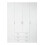 Wardrobe - 4 Doors 3 Drawers in White 2