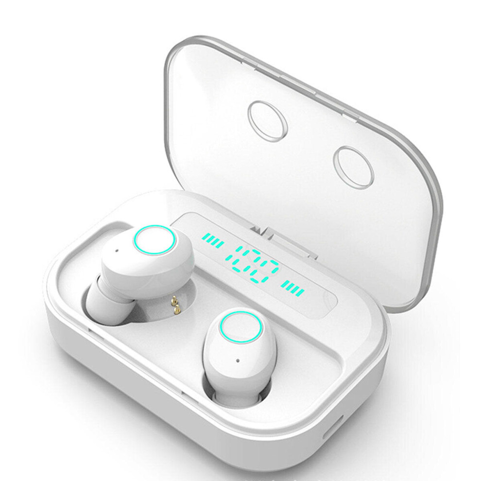Mini Portable Tws Bluetooth 5.0 Wireless Earbuds Smart Touch Ipx7 Waterproof 3600Mah Power Bank Earphone With Mic Color White 840079113979