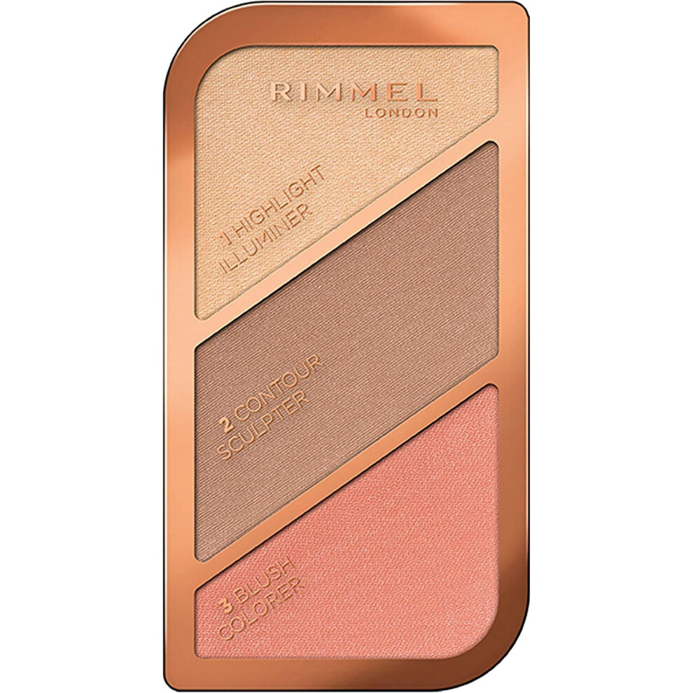 Rimmel London Sculpting Highlighter Palette, Coral Glow, 18.5 g