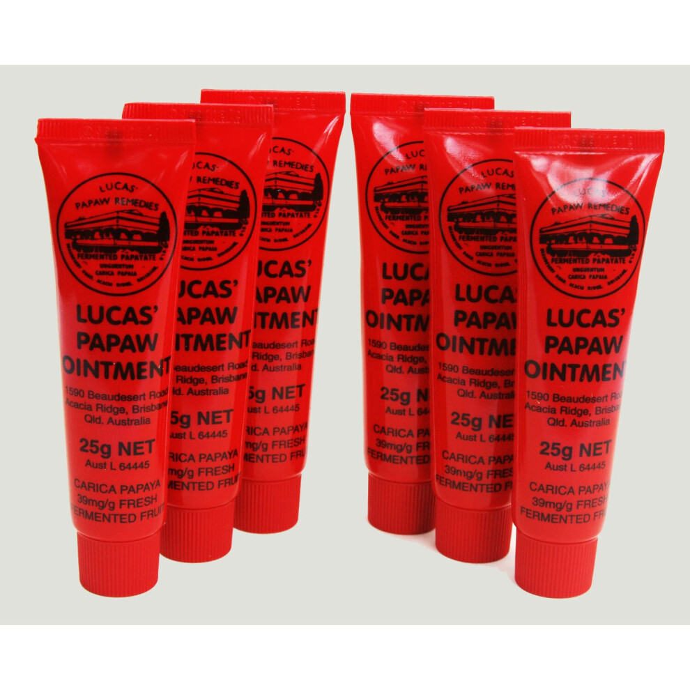 Lucas Papaw Ointment 25g tube - Six Pack