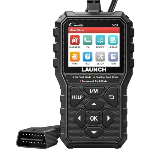 LAUNCH OBD2 Scanner CR529 Code Reader with Full OBD2 Function, One-Click I/M Readiness Turn Off Check Engi