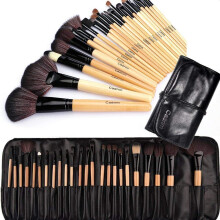 Make up Brushes,Cadrim 24 pcs Natural Hair Professional Makeup Brush Set Travel Makeup Brush Kit with Case