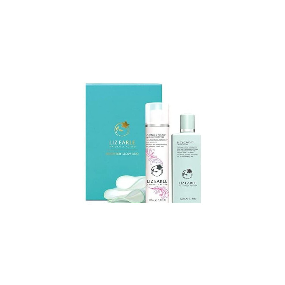 Liz Earle Brighter Glow Duo Cleanse & Polishâ Hot Cloth Cleanser Rose & Lavender 100ml, Instant Boostâ