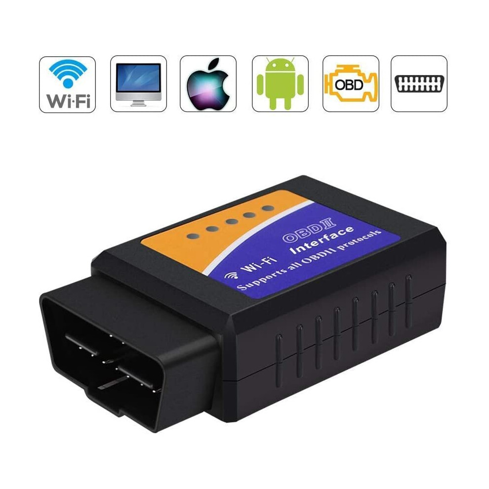 Qhui Obd2 Scanner Wifi, Elm327 Code Reader Device For All Cars, Mini Car Engine Fault Obdii Car Diagnostic 129605672310