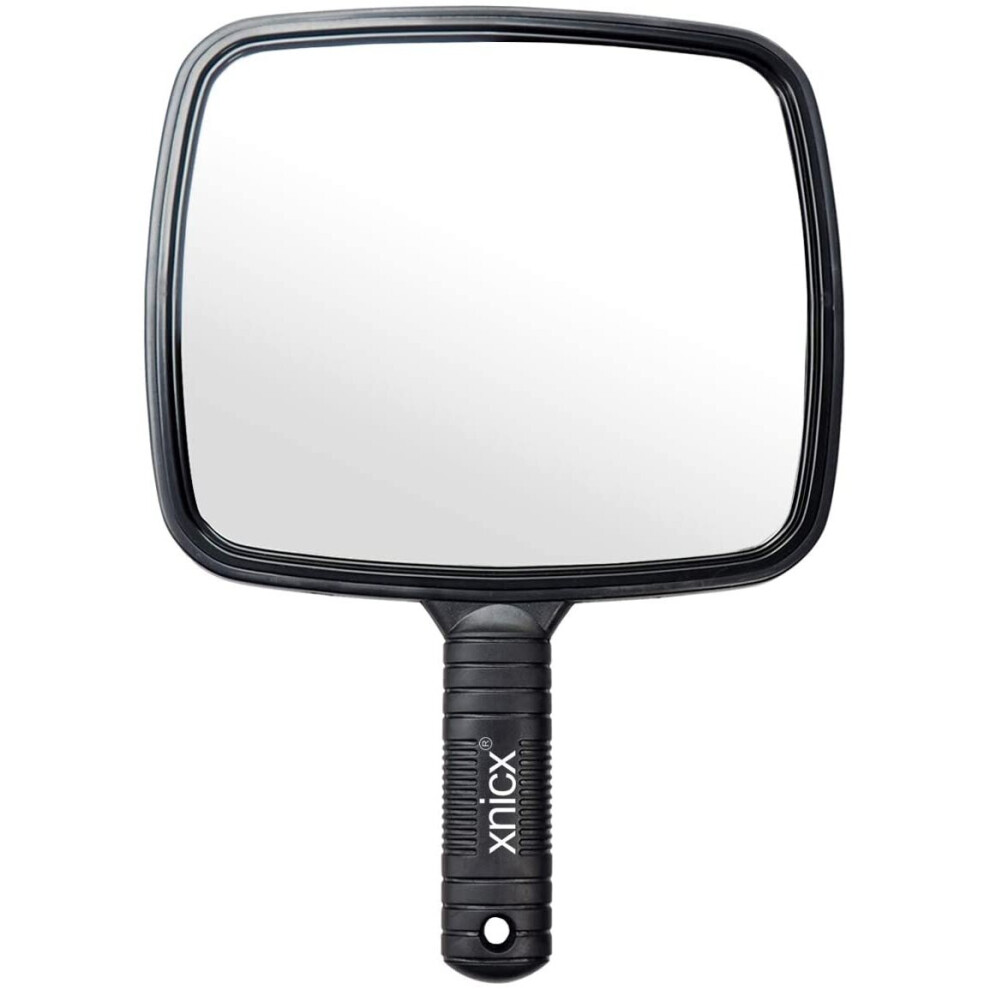 xnicx Hairdressing Hand Mirror Professional Hand Held Mirror Salon Barbers Hairdressers Paddle Mirror Tool
