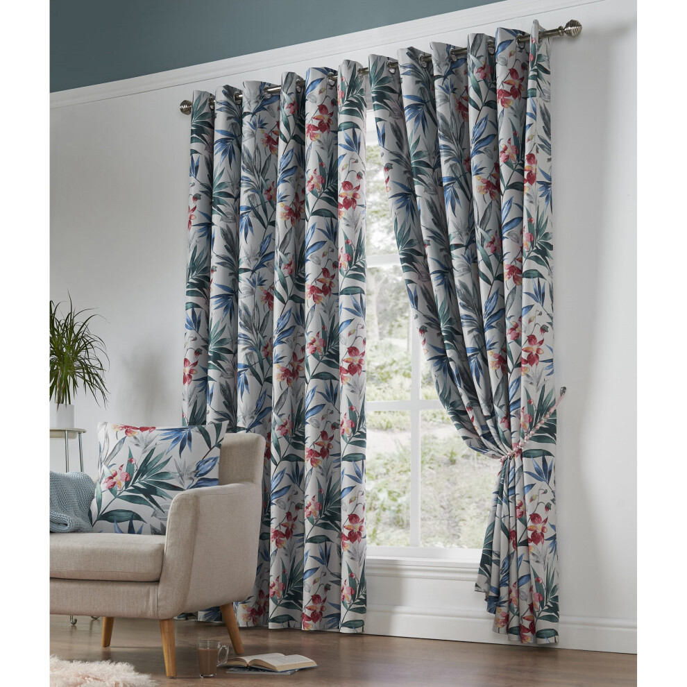 (90" x 108") fuschia floral blackout eyelet curtains-image-OPC-P6WXFV2-NEW