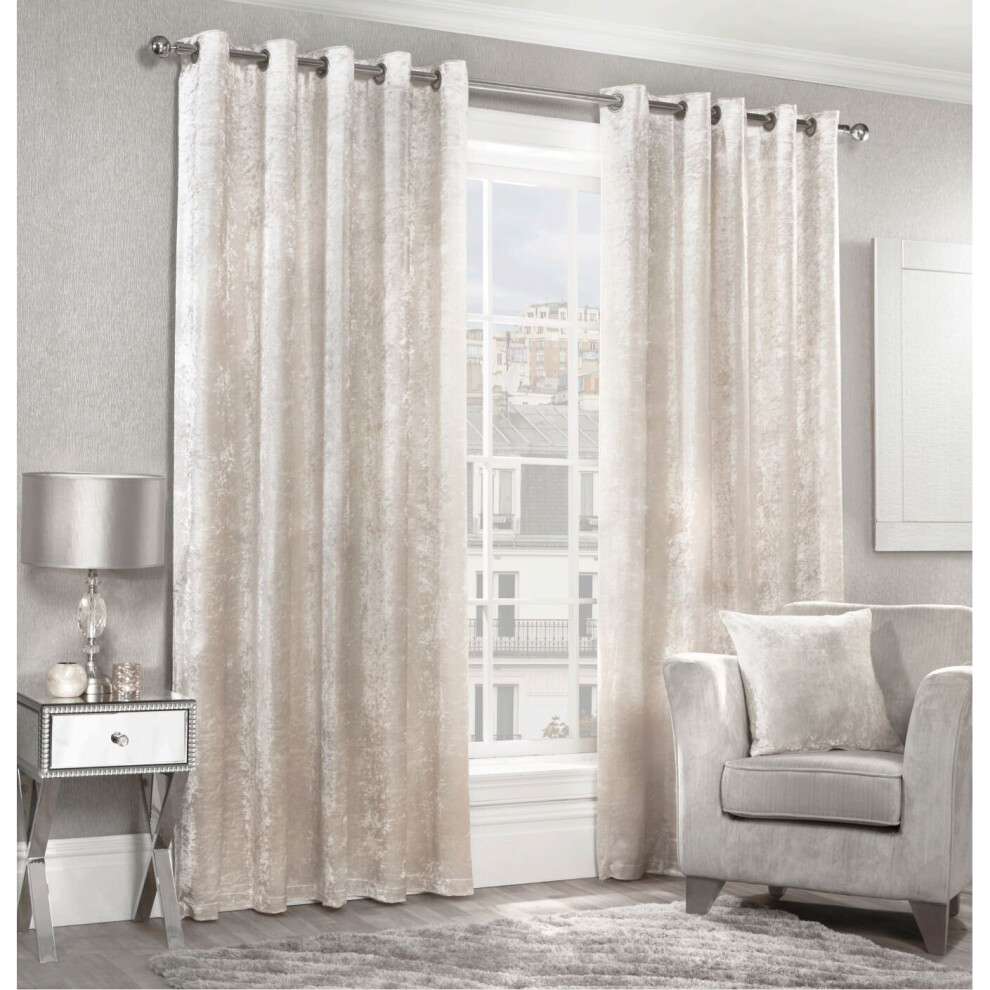 (46" x 54") Luxury Crushed Velvet Eyelet Curtains-image-OPC-P6WXFW7-NEW