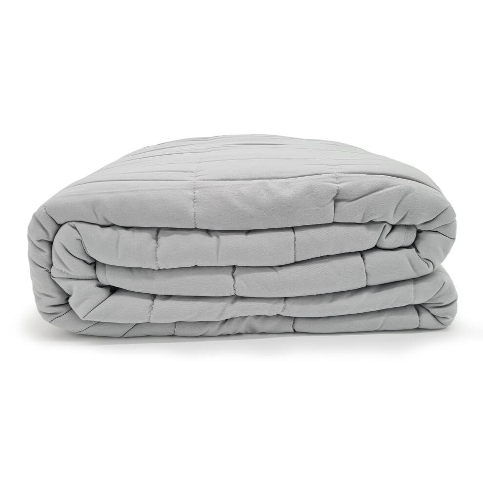 (150 x 200 cm) Weighted Blanket Sleep Disorder Anxiety Throw Silver/Grey