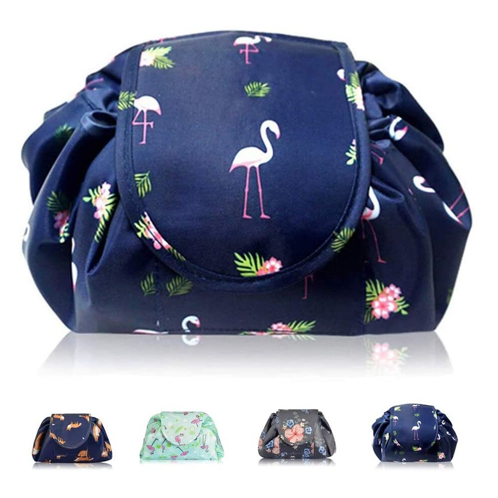 Vavabox Multicoloured Lazy Drawstring Makeup Bags, Large Capacity Waterproof Travel Portable Cosmetic Bag Pouch Makeup Pouch Sto