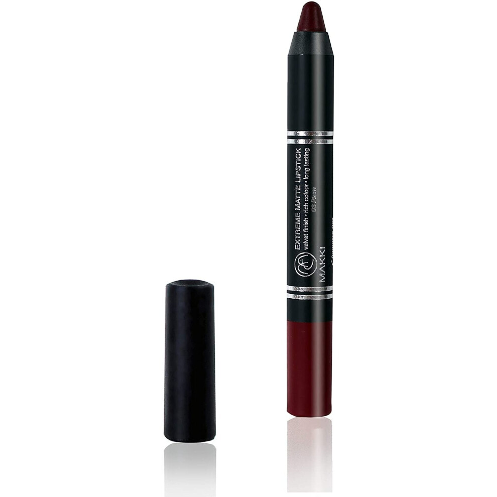 Plum Makki Extreme Matte Lipstick Pencil Rich intense colour velvet finish long stay lip colour stick with