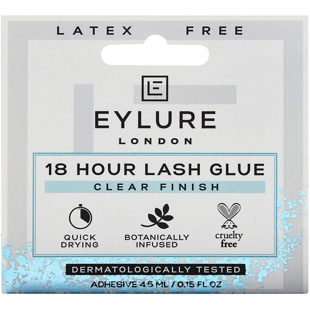 Eylure 18 Hour Lash Glue,Latex Free, CLEAR