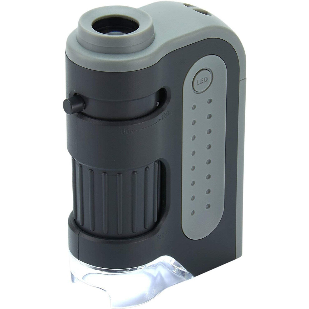 Carson MicroBrite Plus 60x-120x Power LED Lighted Pocket Microscope