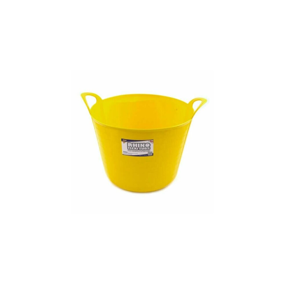 Stadium Rhino Builders Yellow Flexi Tub / Plastic Bucket 40 Lt Size