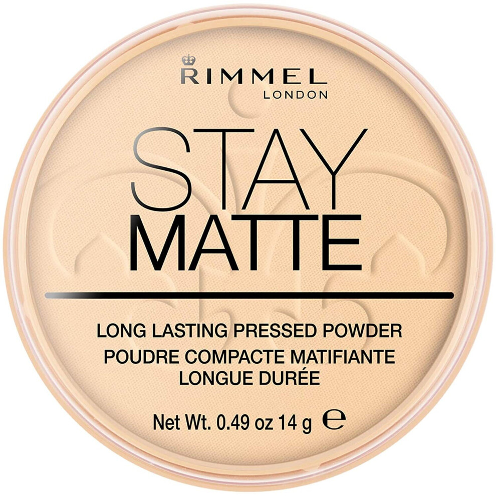 Rimmel London Stay Matte Pressed Powder, Transparent, 14g