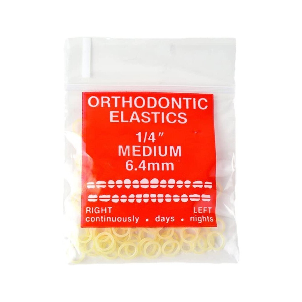 Orthodontic Elastics Bands 1/4 Inch Medium - Great for Dreadlocks and Braids
