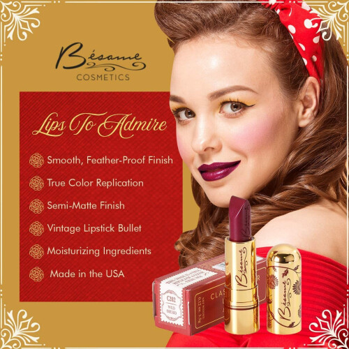 Besame Cosmetics CHOCOLATE KISS LIPSTICK on OnBuy