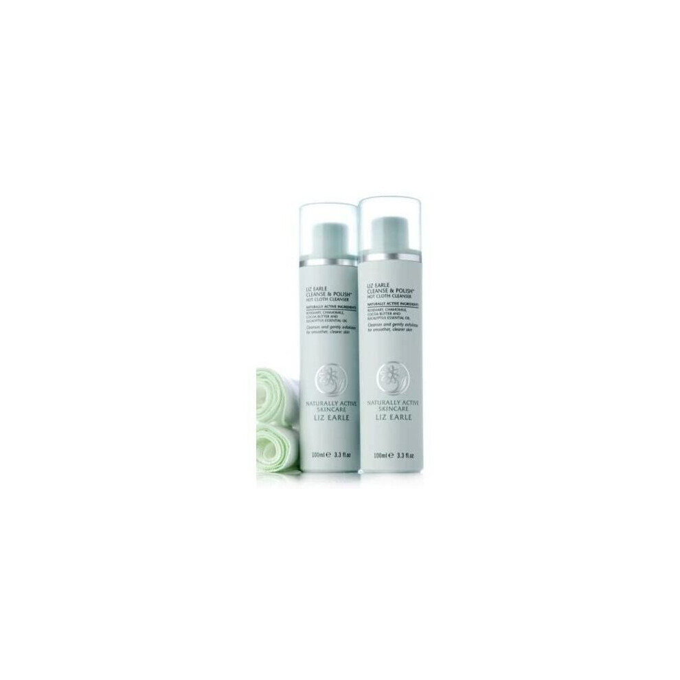 Liz Earle Cleanse & Polish Duo 2 x 100ml plus 2 muslin cloths