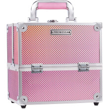 Frenessa Makeup Box Cosmetics Case Jewelry Organiser Vanity Make Up Storage Box Beauty Train Case Lockable
