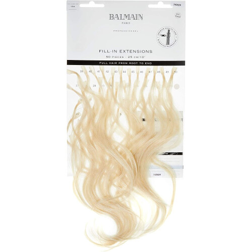 Balmain Fill In Extensions Human Hair 50 Pieces 25 cm Length Number 10A Ash Blond 0.033002 kg