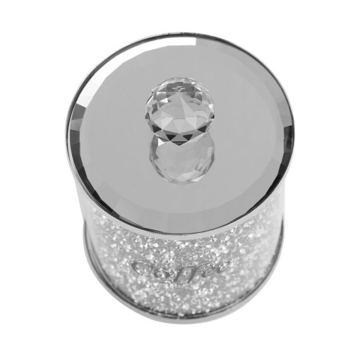 3X Crushed Diamond  Filled Tea Coffee Sugar Canisters Jars Storage 1