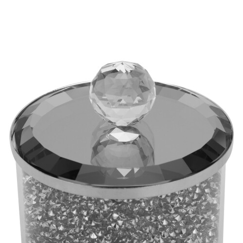 3X Crushed Diamond  Filled Tea Coffee Sugar Canisters Jars Storage 2