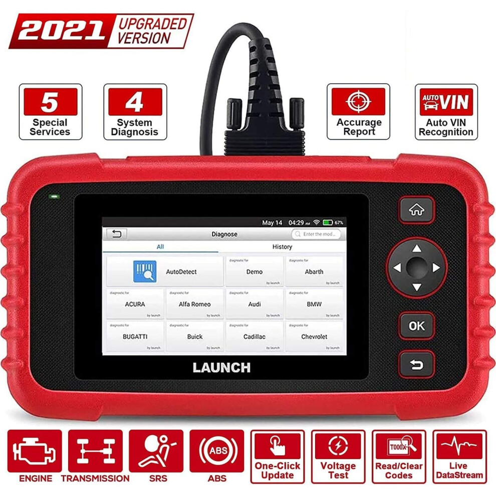 LAUNCH CRP129X Touchscreen Scan Tool Automotive Code Reader Android Based Diagnostic Tool for Engine Trans