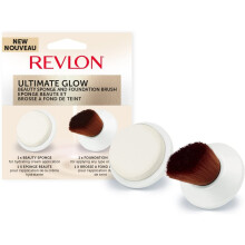 Revlon Ultimate Glow Beauty Sponge and Foundation Brush For Use with Revlon Sonic Facial Brush, RVSP3538FB