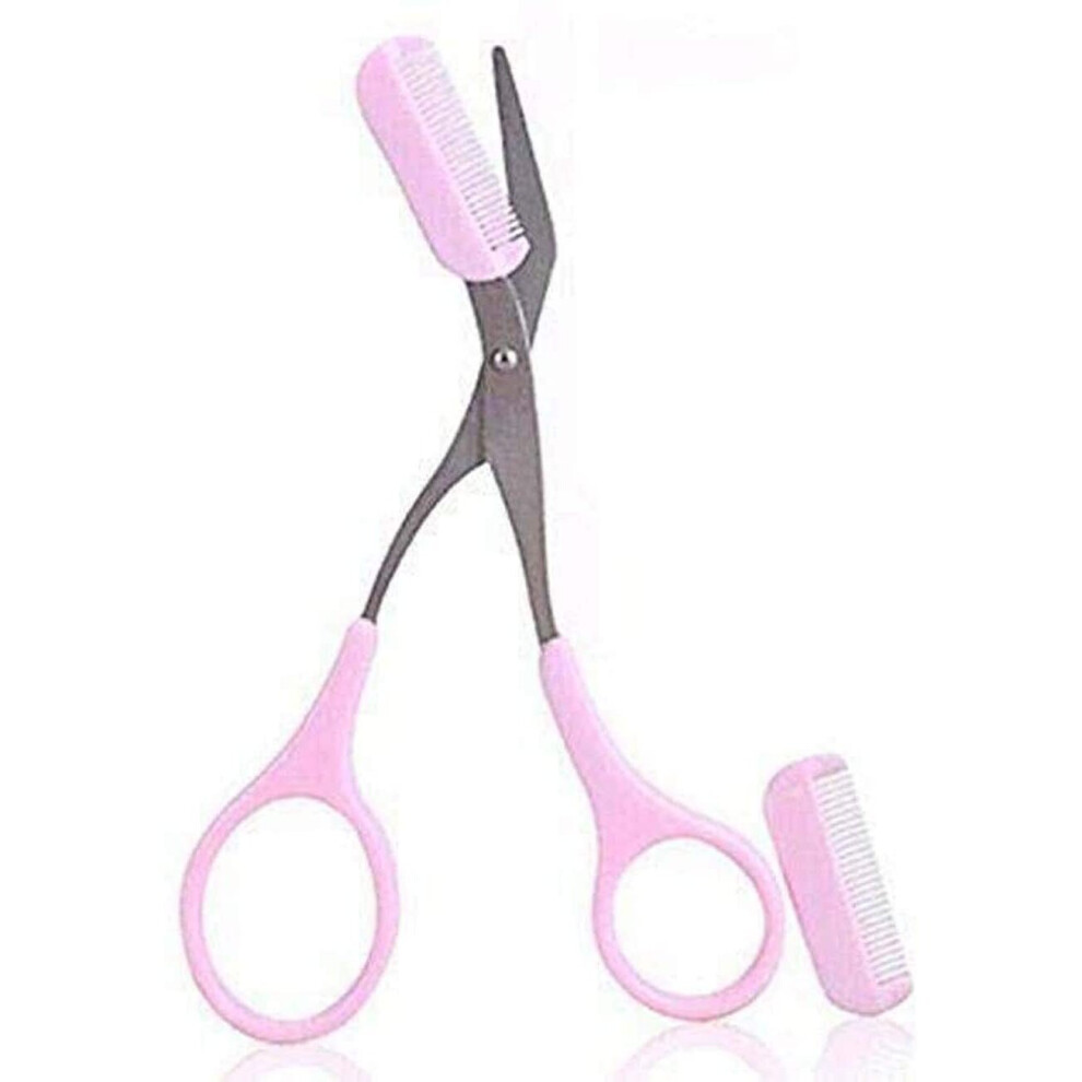 Eyebrow Trimmer scissors With Mini Comb,Ladies Men's Auxiliary eyebrow comb scissors,Perfect eyebrow trimm