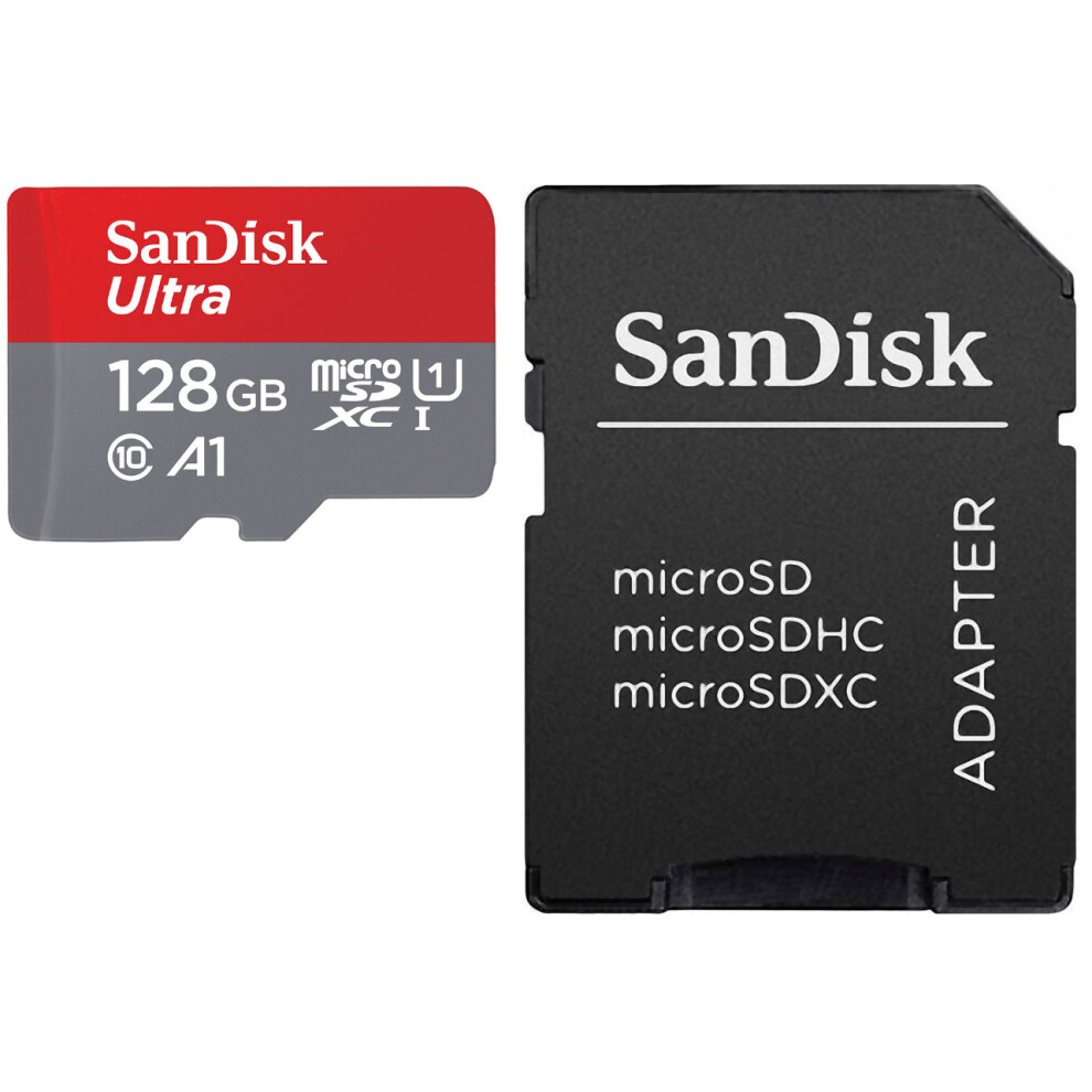 (128GB Micro SD (with adapter)) SanDisk Ultra Micro SD 32GB 64GB 128GB Class 10 SDHC SDXC Memory Card & Adapter