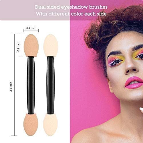 Eyeshadow Applicators,MORGLES Eyeshadow Brush Sponge Applicator 50pcs Disposable Eyeshadow Brush Eyeshadow 1