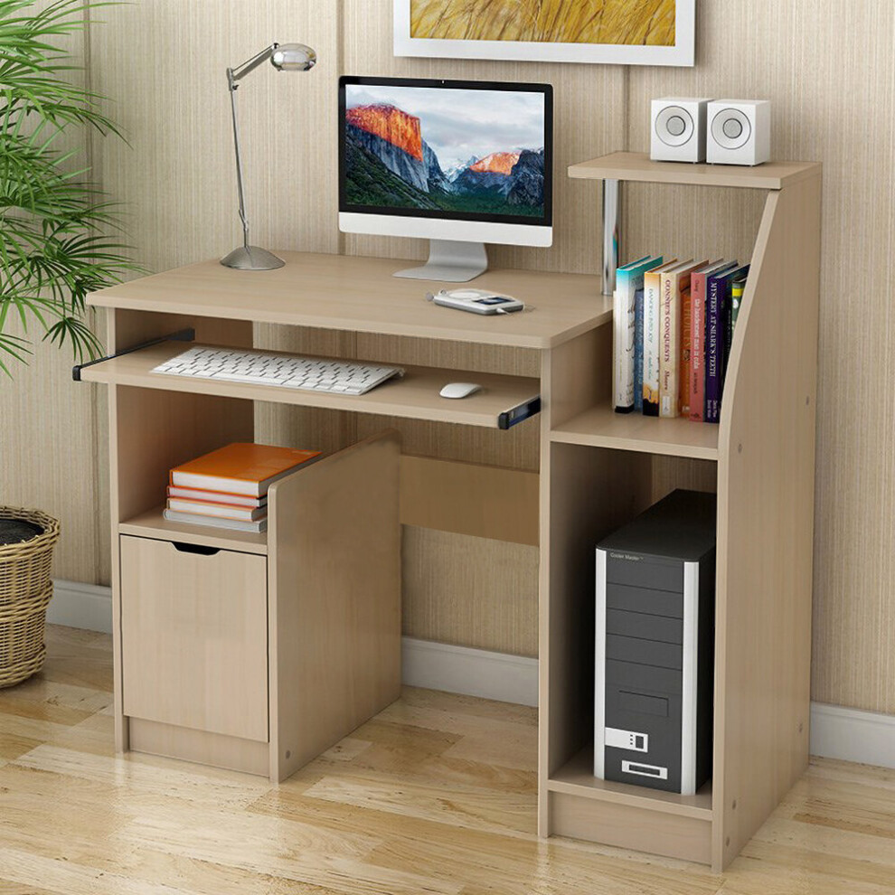 Computer Desk Writing Study Table Office With Drawers Corner Home
