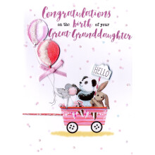 New Baby Great-Granddaughter Greeting Card Second Nature Just To Say Cards