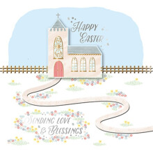Sending Love & Blessings Easter Greeting Card Embellished Hand-Finished Cards