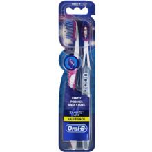Cepillos de dientes Oral-B 3D White Pro-Flex, Medianos, 2 unidades