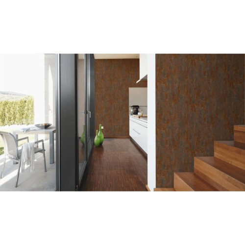 AS Creation Havana Copper Distressed Industrial Metallic Wallpaper 2