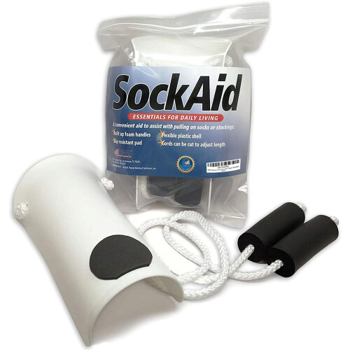 RMS Deluxe Sock Aid - Socks Helper with Foam Handles 1