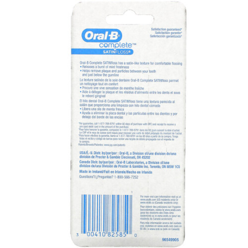Oral-B Complete, Satin Floss, Mint, 2 Pack, 54.6 yd (50 m) Each 1