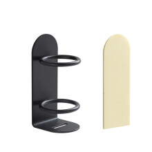 (Black) Bathroom Hook Wall Mounted Storage Holder