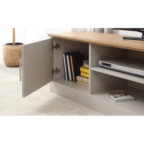 Kendal 2 Door 2 Shelves Large TV Unit Grey 2