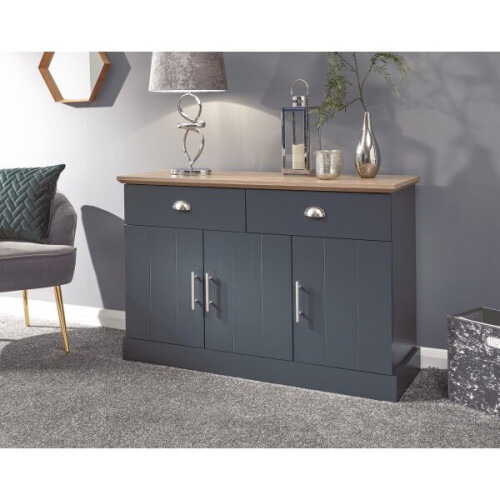 Kendal 3 Door 2 Drawer Large Sideboard in Slate Blue 2