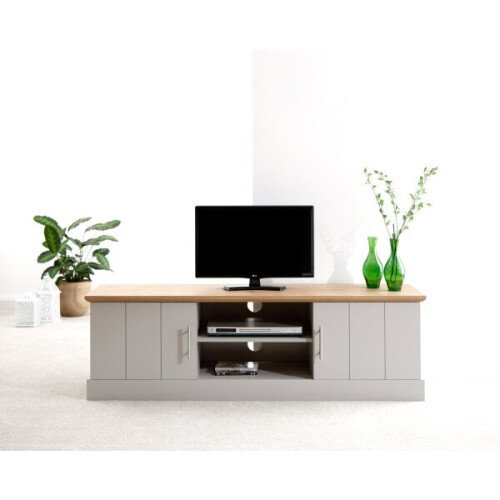 Kendal 2 Door 2 Shelves Large TV Unit Grey 1
