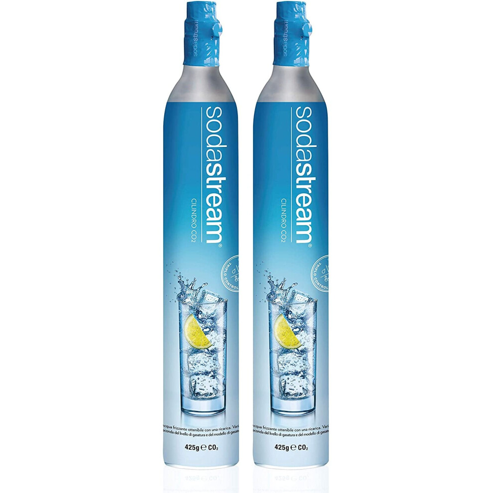 60 Litres Spare Gas Refill Cylinder- Sparkling Water Maker - CO2 Canister - 1053000440 Sodastream x 2