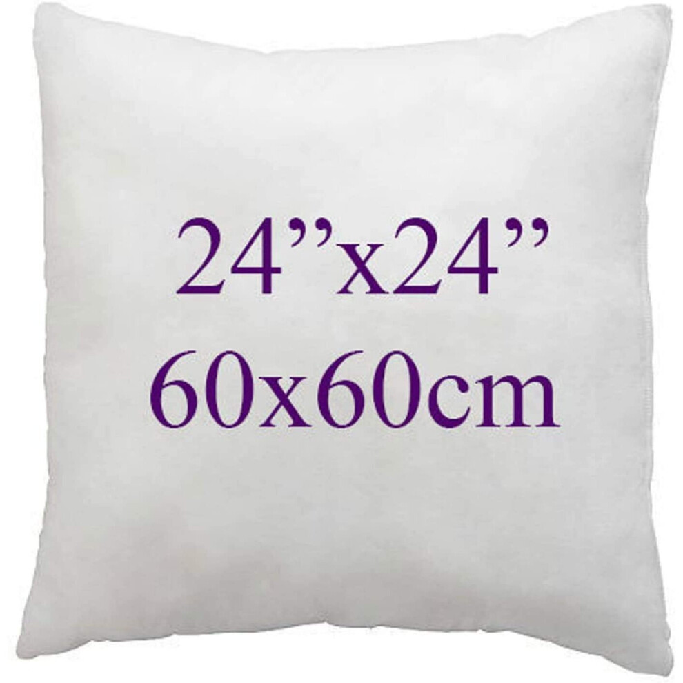 Arlinens (24X24") Super Soft Duck Feather Cushion Pads Inners, Inserts, Fillers, 100% Cotton Down Proof Cover, Hypoallergenic, White