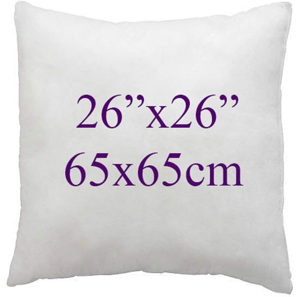 Arlinens (26X26") Super Soft Duck Feather Cushion Pads Inners, Inserts, Fillers, 100% Cotton Down Proof Cover, Hypoallergenic, White