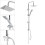 Shower Kit Twin 2 Mixer Shower Heads Rail Riser Square Bathroom Set 2