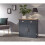 Kendal 2 Door 2 Drawer Compact Sideboard in Slate Blue 4
