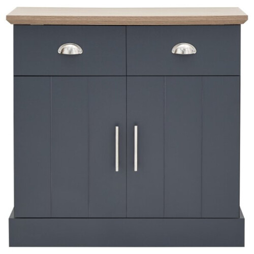 Kendal 2 Door 2 Drawer Compact Sideboard in Slate Blue 1