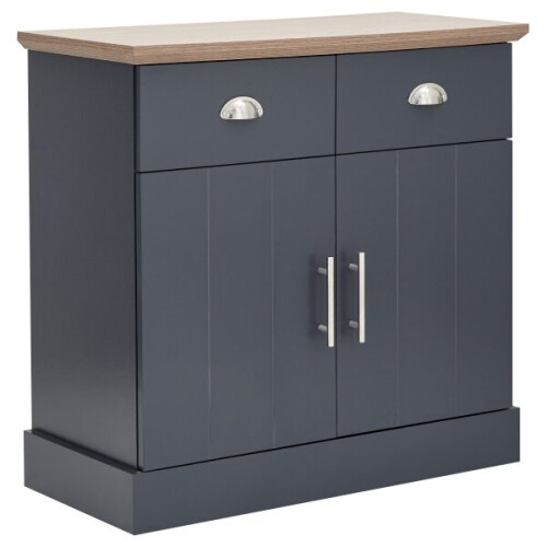Kendal 2 Door 2 Drawer Compact Sideboard in Slate Blue