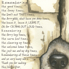 Remembering Dog Little Dog Laughed Greeting Card Blank Inside