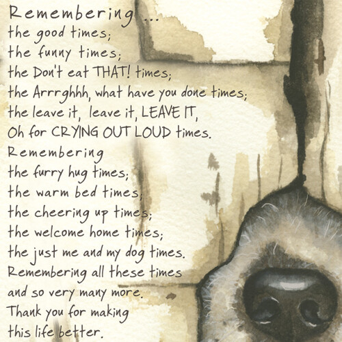 Remembering Dog Little Dog Laughed Greeting Card Blank Inside
